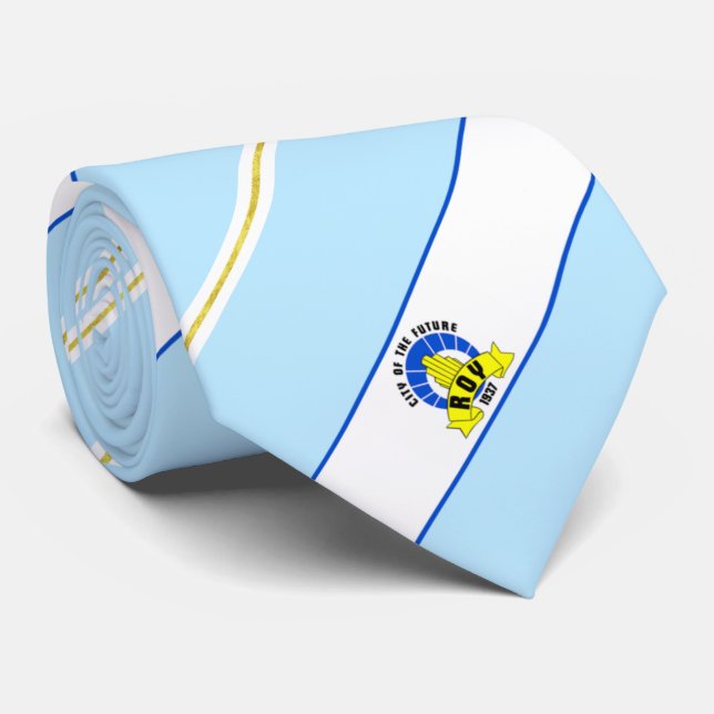 Roy (Utah) city flag Neck Tie (Rolled)