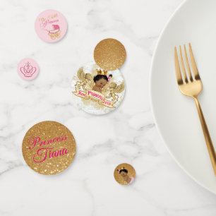 Royal African Princess Pink & Gold Glitter Confetti