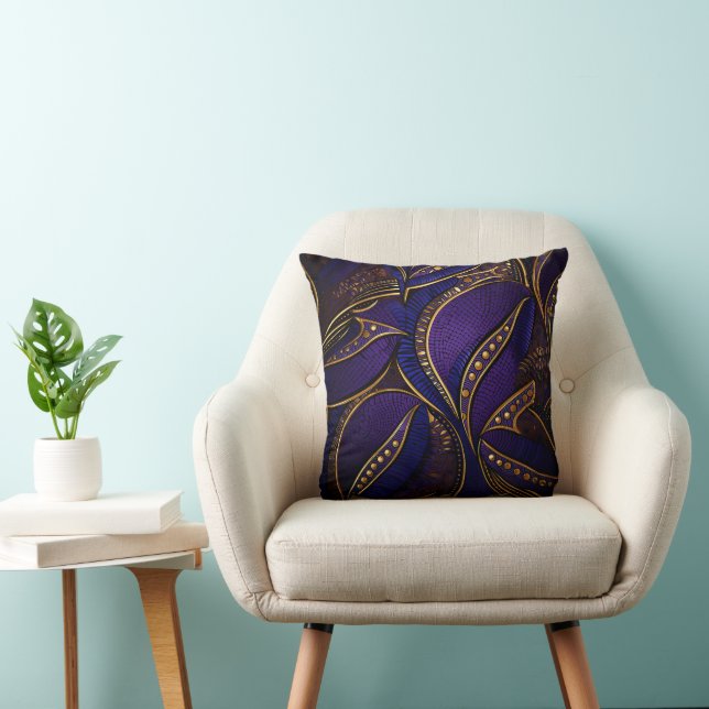 Royal Afro Wax Pattern Cushion (Chair)