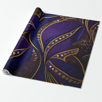 Royal Afro Wax Pattern Wrapping Paper