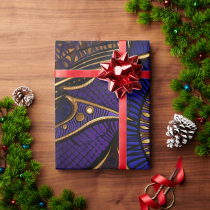 Royal Afro Wax Pattern Wrapping Paper