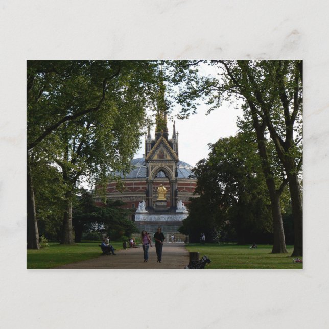 Royal Albert Hall and Prince Albert Memorial Postcard (Front)