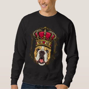Royal American Bulldog King Queen Princess Dog Bul Sweatshirt