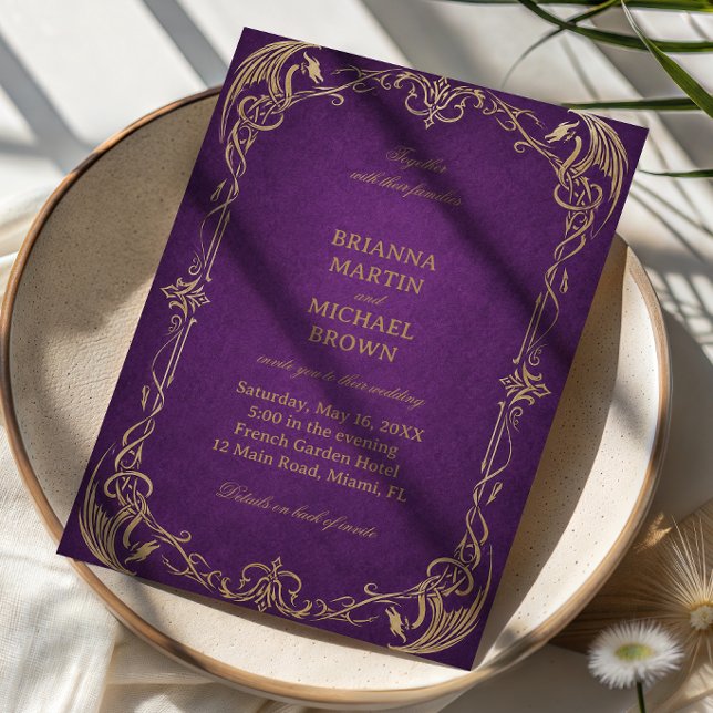 Royal Amethyst Art Celtic Invitation (Creator Uploaded)