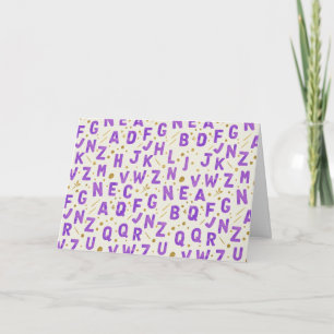 Royal Amethyst Artisan Alphabet Card