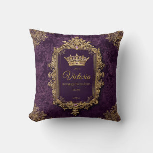 Royal Amethyst Quinceañera, custom Cushion