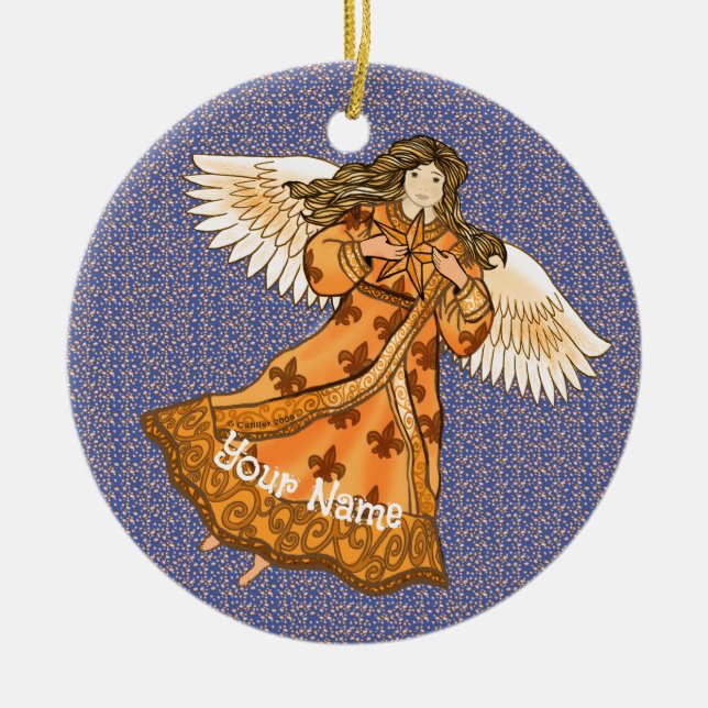 Royal angel  ceramic ornament (Front)