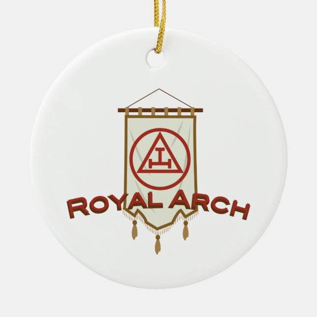 Royal Arch Freemason Banner Ceramic Ornament (Front)