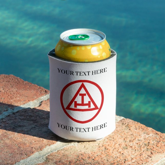Royal Arch Freemason Compass Masonic Masonry Can Cooler (In Situ Pool)