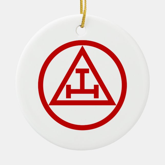 ROYAL ARCH MASONS CIRCULAR CERAMIC ORNAMENT (Front)