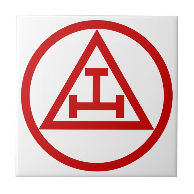 ROYAL ARCH MASONS CIRCULAR CERAMIC TILE (Front)