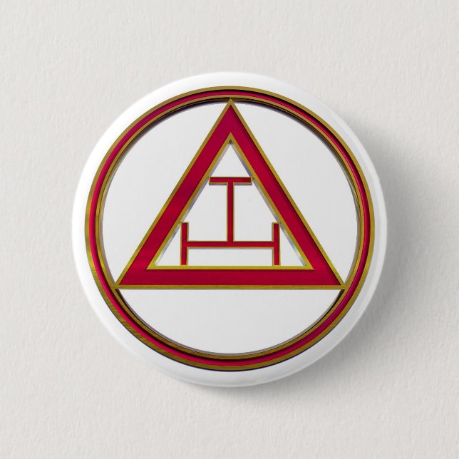 Royal Arch Triple Tau 6 Cm Round Badge (Front)