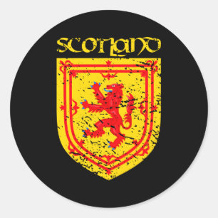 Royal Arms Of Scotland Lion Rampant N Classic Round Sticker