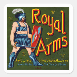 Royal Arms Square Sticker