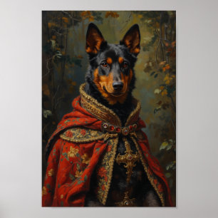 Royal Australian Kelpie Portrait Poster
