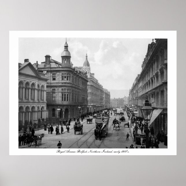 Royal Avenue Belfast, N. Ireland, early 1900s Poster (Front)