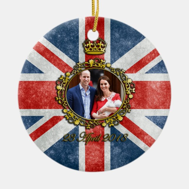 Royal baby ceramic ornament (Front)