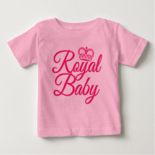 Royal Baby in Pink with Crown T-Shirt