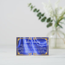Royal Baby Shower Book Library Card