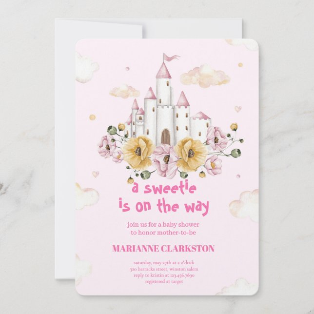 Royal Baby Shower in the Dream Castle Invitation (Front)