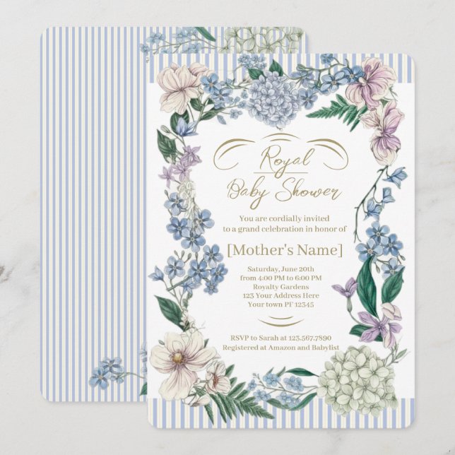 Royal Baby Shower Invitation (Front/Back)