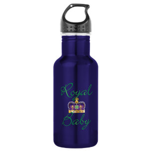 Royal Baby with Purple and Gold Crown 532 Ml Water Bottle