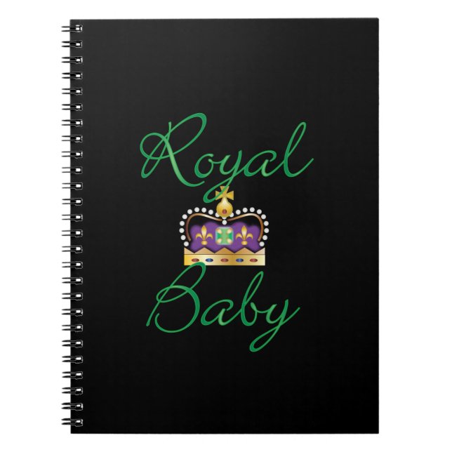 Royal Baby with Purple and Gold Crown Notebook (Front)