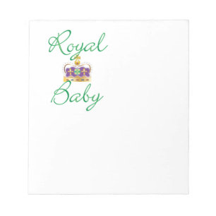 Royal Baby with Purple and Gold Crown Notepad