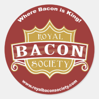 Royal Bacon Society Round Stickers
