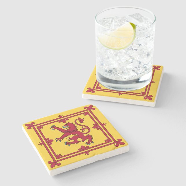 Royal Banner - Scotland Stone Coaster (Side)