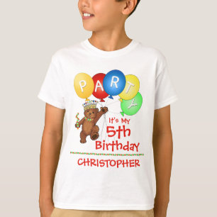 Royal Bear 5th Birthday Party Custom T-Shirt
