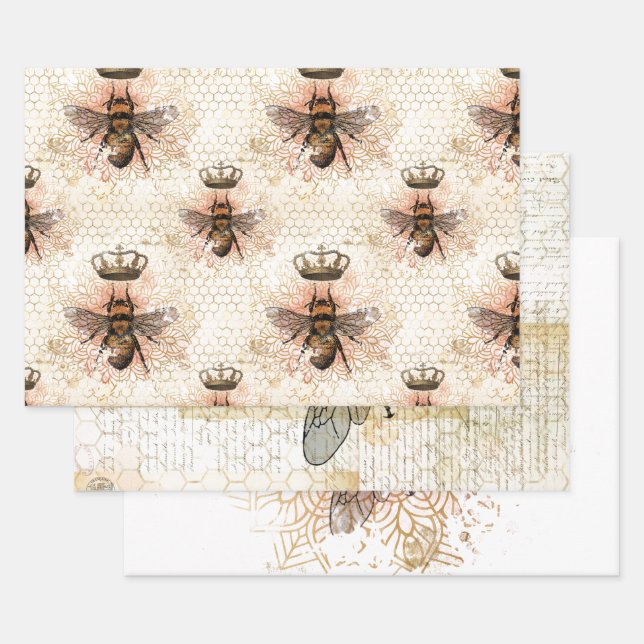 Royal Bee Decoupage/Wrap Sheet Set (Set)