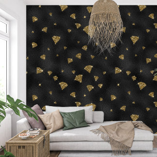 Royal black and golden Sparkle Diamond  Wallpaper