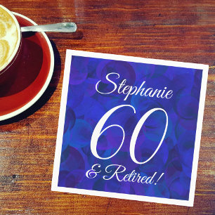Royal Blue 60 and Retired Retirement Napkin