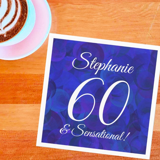Royal Blue 60 and Sensational Birthday Party Napkin (Creator Uploaded)