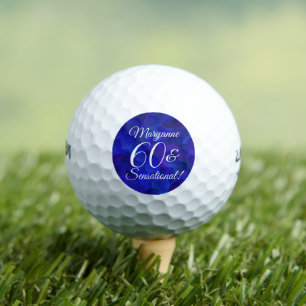 Royal Blue 60 & Sensational Birthday Party Golf Balls
