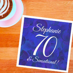 Royal Blue 70 and Sensational Birthday Party Napkin