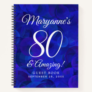Royal Blue 80 and Amazing Birthday Party Notebook