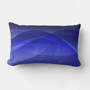 Royal Blue Abstract Modern Backdrop Design Lumbar Cushion