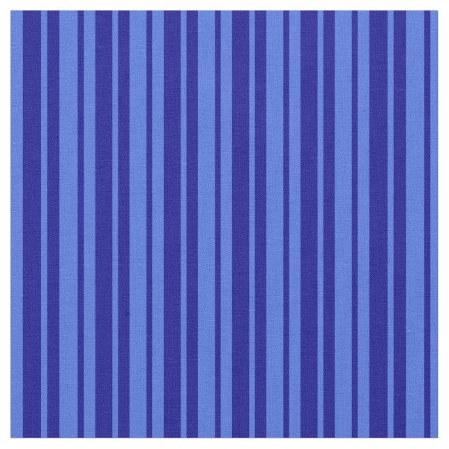 Royal Blue and Dark Blue Striped Pattern Fabric (Close Up)