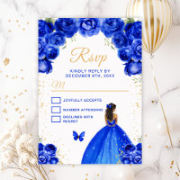 Royal Blue and Gold Dark Skin Princess