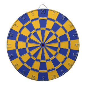 Royal Blue And Gold Dartboard