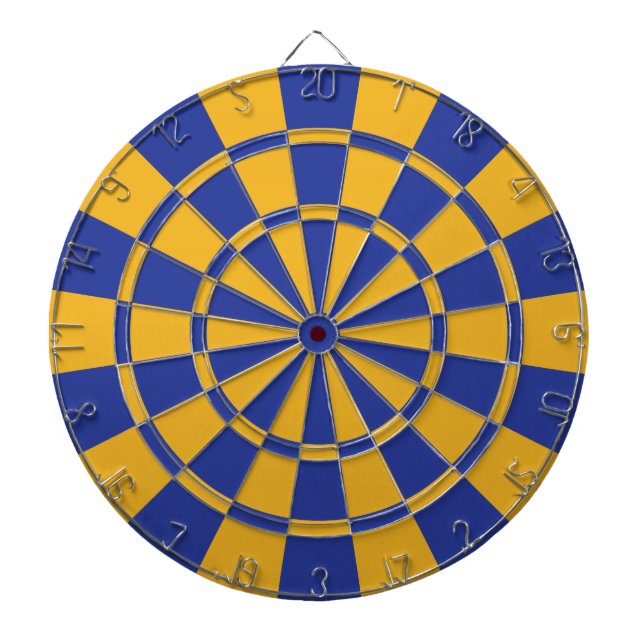 Royal Blue And Gold Dartboard (Front)