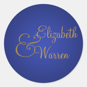 Royal Blue and Gold Envelope Seal