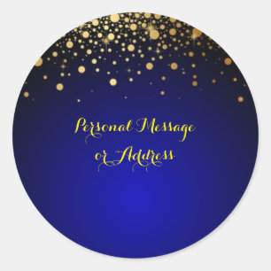 Royal Blue and Gold wedding  accessories Label