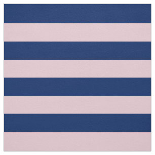 Royal Blue and Pink Stripes Fabric