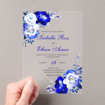 Royal Blue and Silver Acrylic Wedding