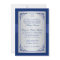 Royal Blue and Silver Joined Hearts Invitation 2