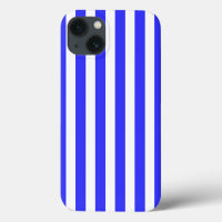 Royal blue and white candy stripes Case-Mate iPhon