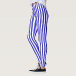 Royal blue and white candy stripes leggings<br><div class="desc">Royal blue and white candy stripes</div>